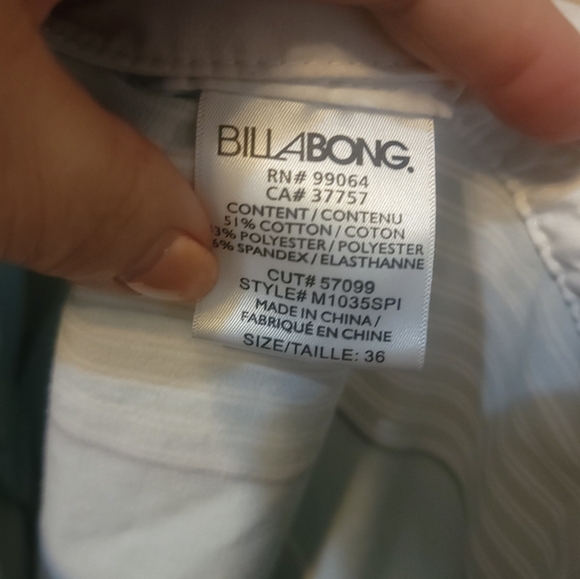 Mens Sz L Billabong Swim Shorts Swimsuit Blue Gray Stripes - Picture 6 of 8